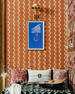 Mind the Gap Wallpaper Mind The Gap   VINTAGE IKAT Apricot   (WP30101)