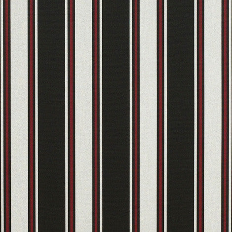 4989 Hatteras Raven by Sunbrella Designer Fabric Sunbrella Awning Stripes 100% Sunbrella® Acrylic USA or Imported 10-Year Horizontal: and Vertical: 46 in. - Swanky Fabrics -