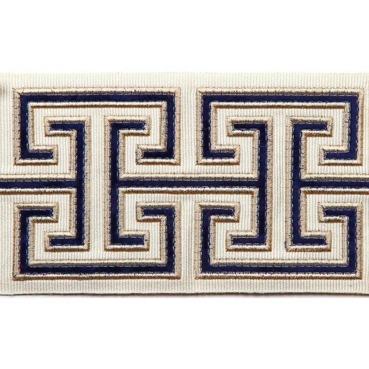 Seville Navy by Europatex Designer Fabric Granada & Seville 53.5% Rayon, 46% Fibranne, 0.5% Polyester 3.90 inches - Swanky Fabrics -