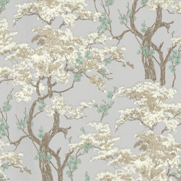 Harewood Foil (Wp) # 01 by 1838 Wallcoverings Designer Wallpaper Avington STRAIGHT PASTE THE WALL UNITED KINGDOM V-21" 20.5"X11YD - Swanky Fabrics -