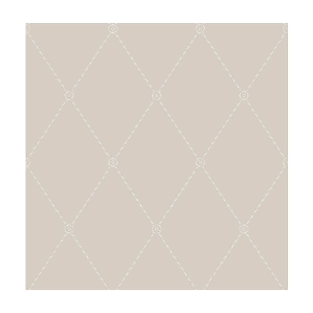 Large Georgian Rope Trellis Putty by Cole & Son Designer Wallcovering COLE & SON ARCHIVE ANTHOLOGY PAPER - 100% United Kingdom Horizontal: and Vertical: 10.4 20.5 - Swanky Fabrics -