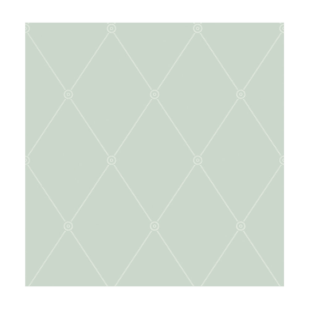 Large Georgian Rope Trellis Duck Egg by Cole & Son Designer Wallcovering COLE & SON ARCHIVE ANTHOLOGY PAPER - 100% United Kingdom - Horizontal: - and Vertical: 10.4 20.5 - Swanky Fabrics -