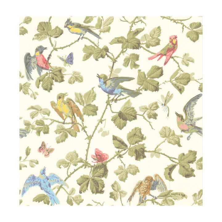 Winter Birds Multi-Coloured by Cole & Son Designer Wallcovering COLE & SON ARCHIVE ANTHOLOGY PAPER - 100% United Kingdom - Horizontal: - and Vertical: 21.1 20.5 - Swanky Fabrics -