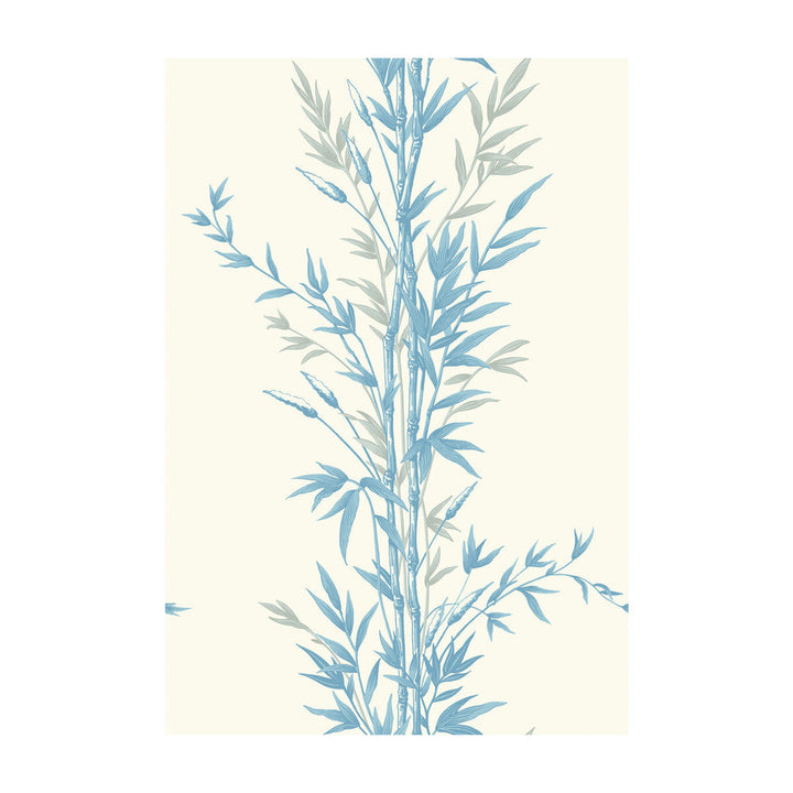 Bamboo Blue On Ivory by Cole & Son Designer Wallcovering COLE & SON ARCHIVE ANTHOLOGY PAPER - 100% United Kingdom - Horizontal: - and Vertical: 30 20.5 - Swanky Fabrics -