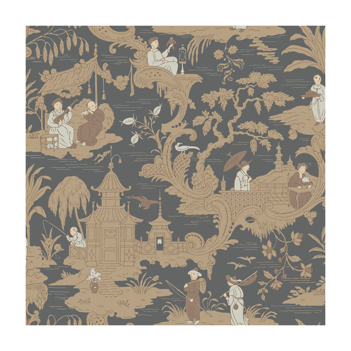 Chinese Toile Charcoal by Cole & Son Wallcovering Cole & Son Wallcovering Chinese Toile CharcoalWallcovering COLE & SON ARCHIVE ANTHOLOGY PAPER - 100% United Kingdom </p><p>Repeat: H: , V: 21 20.5 - Fabric Carolina -