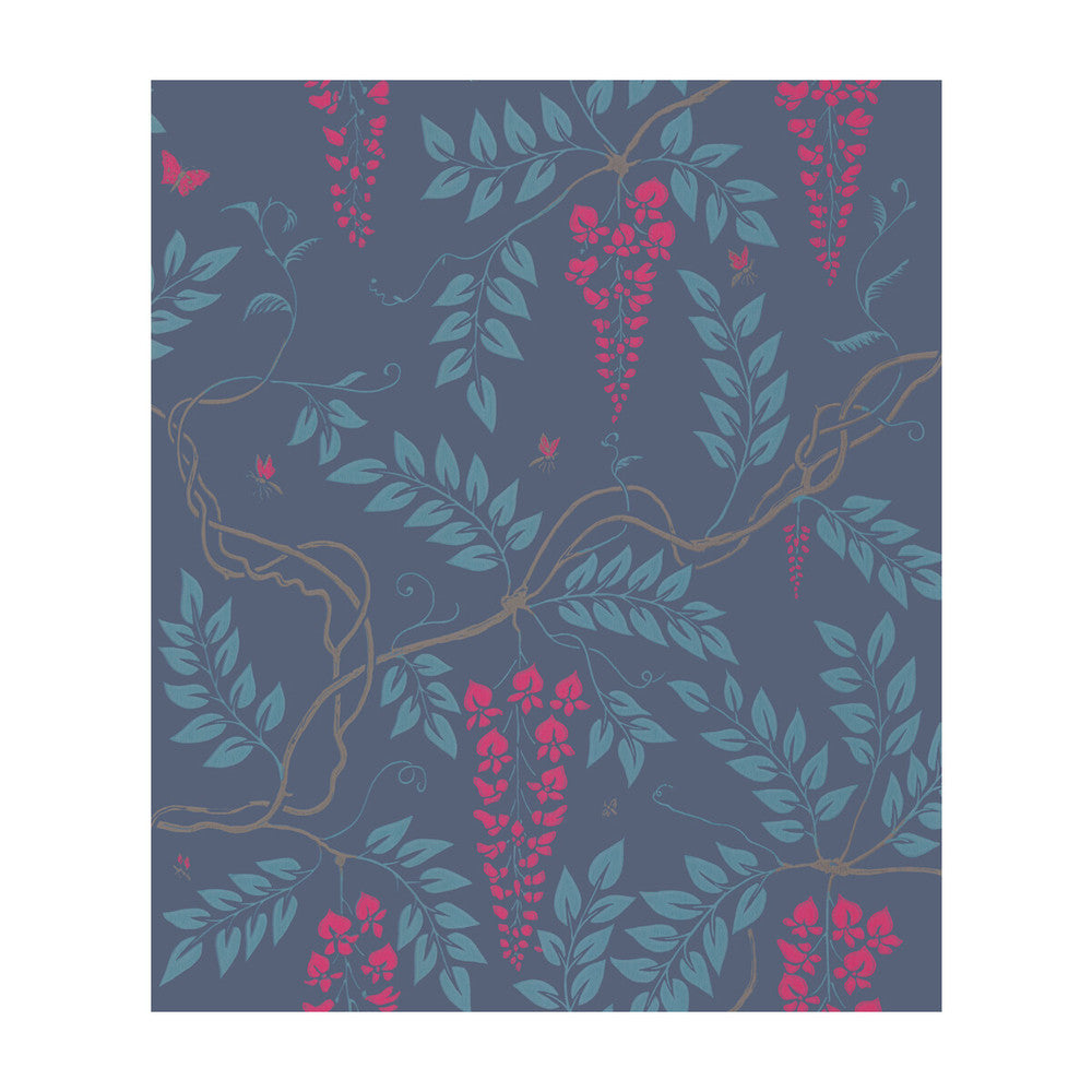 Egerton Indigo by Cole & Son Designer Wallcovering COLE & SON ARCHIVE ANTHOLOGY PAPER - 100% United Kingdom - Horizontal: - and Vertical: 24 20.5 - Swanky Fabrics -