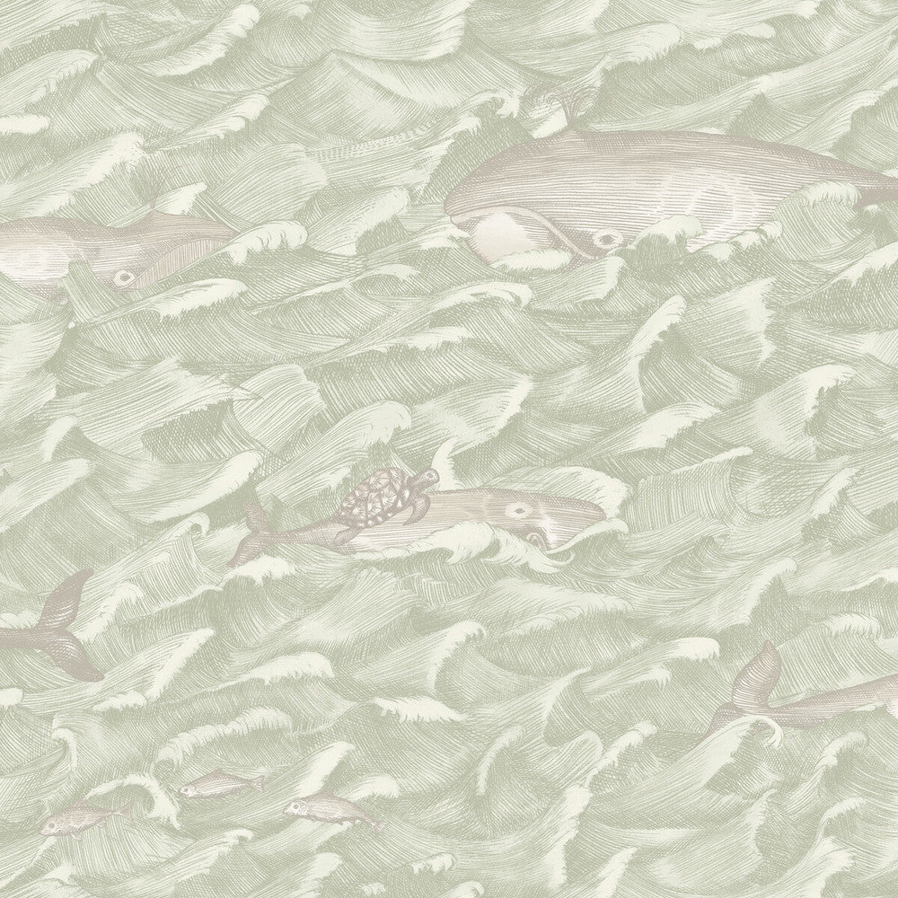 Melville Green by Cole & Son Designer Wallcovering COLE & SON WHIMSICAL PAPER - 100% United Kingdom Horizontal: and Vertical: 27 27 - Swanky Fabrics -