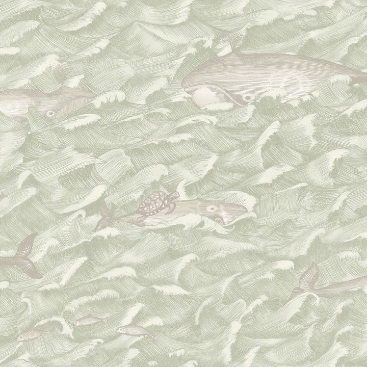 Melville Green by Cole & Son Designer Wallcovering COLE & SON WHIMSICAL PAPER - 100% United Kingdom Horizontal: and Vertical: 27 27 - Swanky Fabrics -