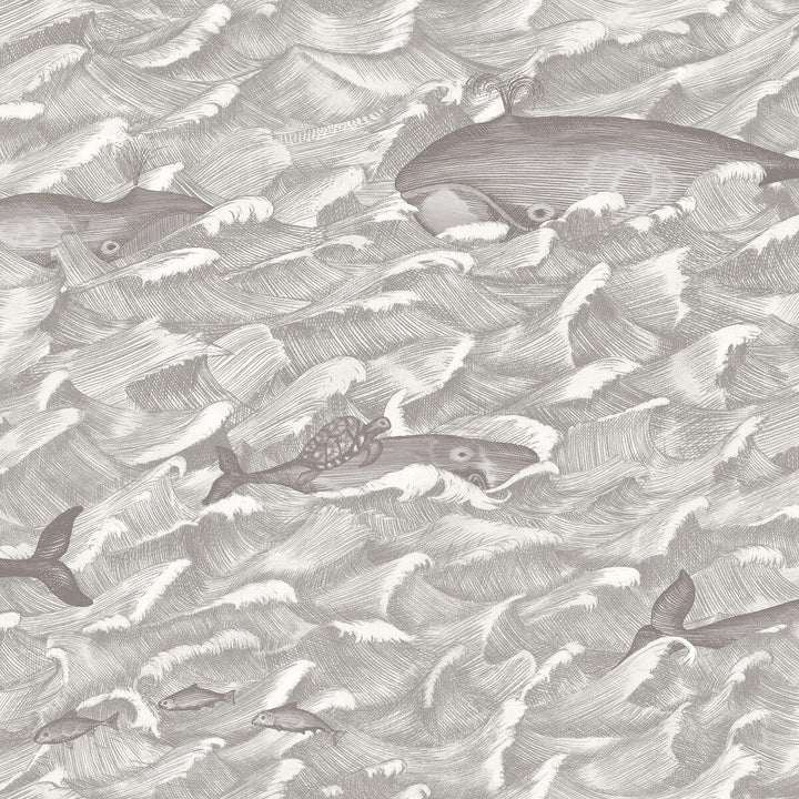 Melville Sft Blk&Wht by Cole & Son Designer Wallcovering COLE & SON WHIMSICAL PAPER - 100% United Kingdom Horizontal: and Vertical: 27 27 - Swanky Fabrics -