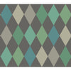 Cole & Son Wallpaper Punchinello Teal On Char