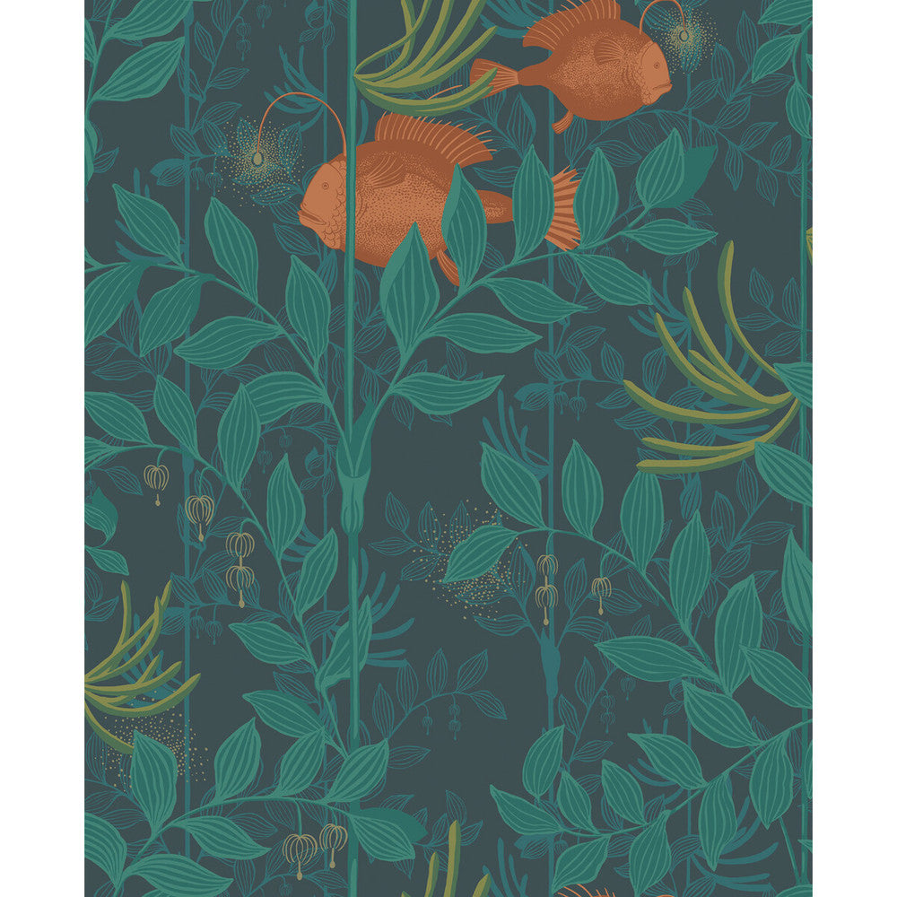 Nautilus Dark Green by Cole & Son Designer Wallcovering COLE & SON WHIMSICAL PAPER - 100% United Kingdom Horizontal: and Vertical: 25.2 20.5 - Swanky Fabrics -