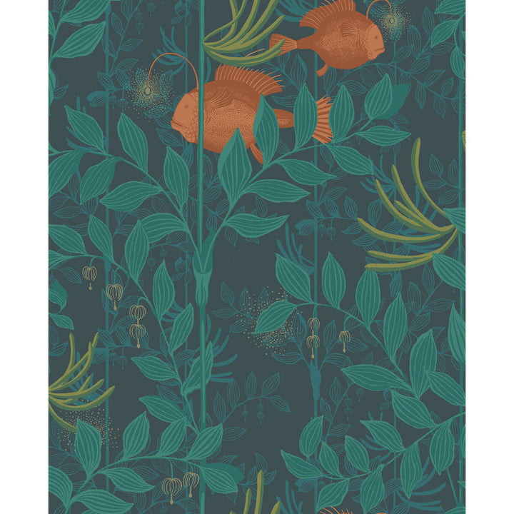 Nautilus Dark Green by Cole & Son Designer Wallcovering COLE & SON WHIMSICAL PAPER - 100% United Kingdom Horizontal: and Vertical: 25.2 20.5 - Swanky Fabrics -