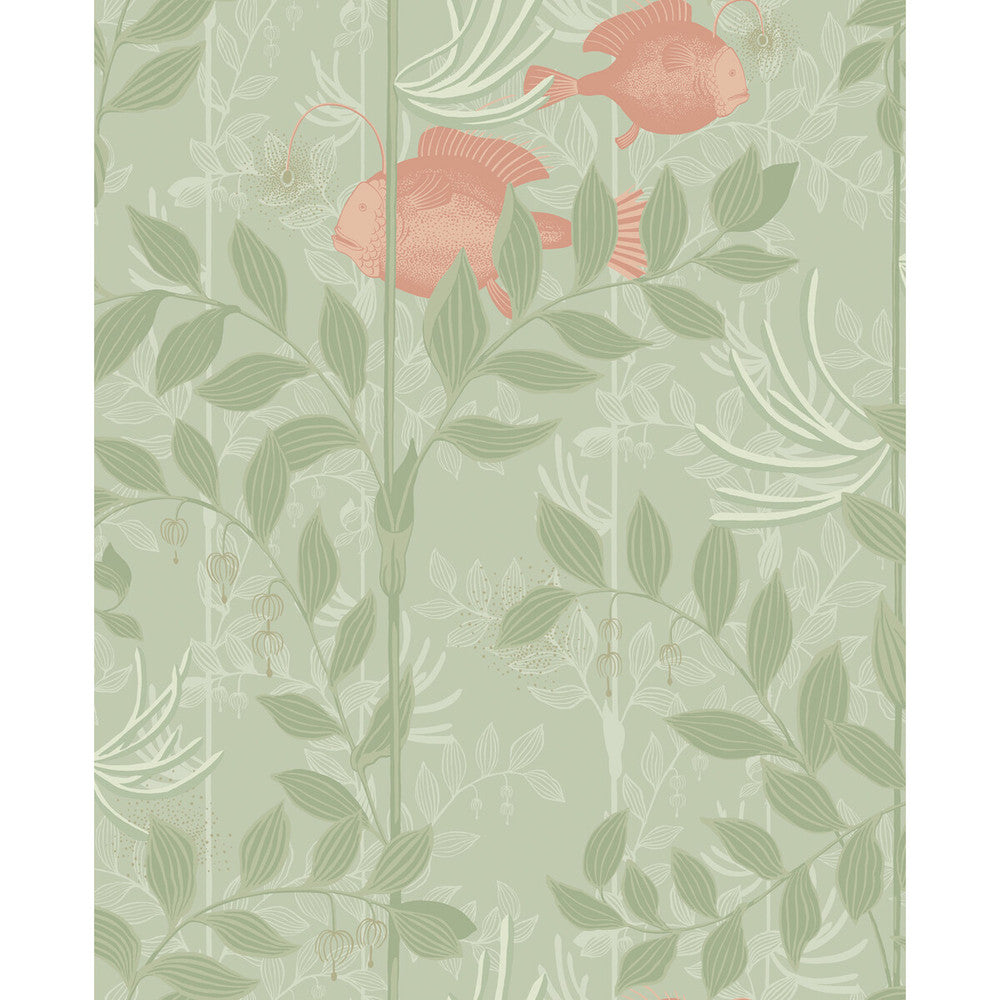 Nautilus Soft Green by Cole & Son Designer Wallcovering COLE & SON WHIMSICAL PAPER - 100% United Kingdom - Horizontal: - and Vertical: 25.2 20.5 - Swanky Fabrics -