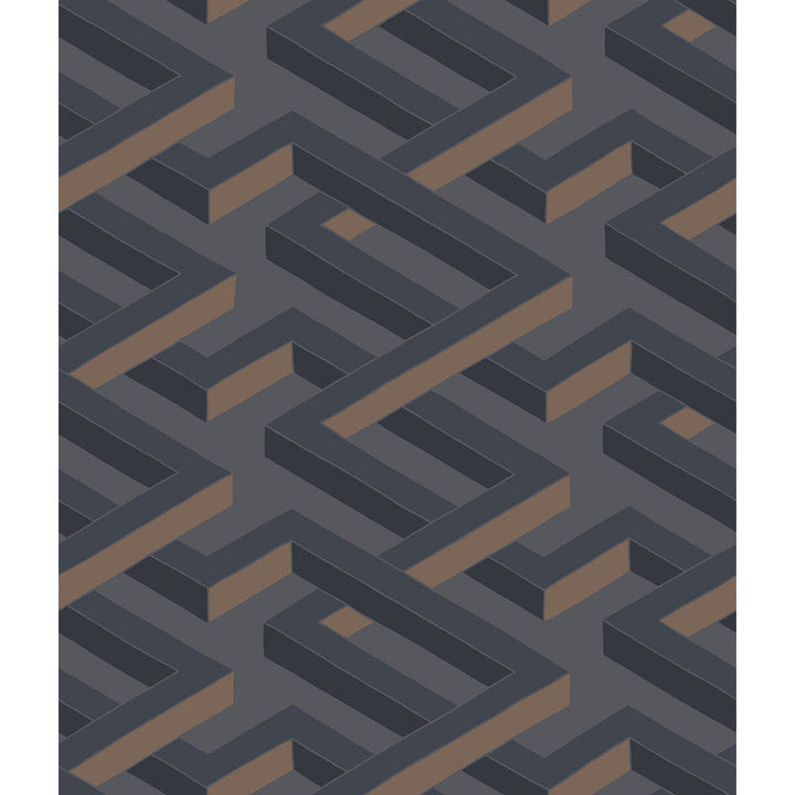 Luxor Charcoal by Cole & Son Designer Wallcovering COLE & SON GEOMETRIC II PAPER - 100% United Kingdom Horizontal: and Vertical: 12 20.5 - Swanky Fabrics -