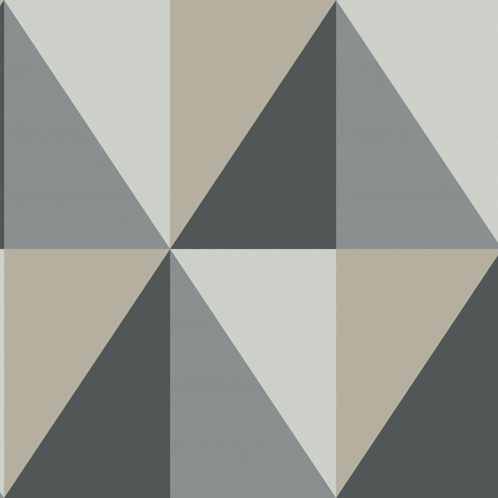 Apex Grand Grey And Black by Cole & Son Designer Wallcovering COLE & SON GEOMETRIC II PAPER - 100% United Kingdom - Horizontal: - and Vertical: 27 27 - Swanky Fabrics -