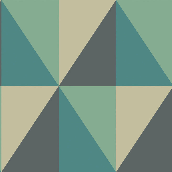 Apex Grand Teal by Cole & Son Designer Wallcovering COLE & SON GEOMETRIC II PAPER - 100% United Kingdom Horizontal: and Vertical: 27 27 - Swanky Fabrics -