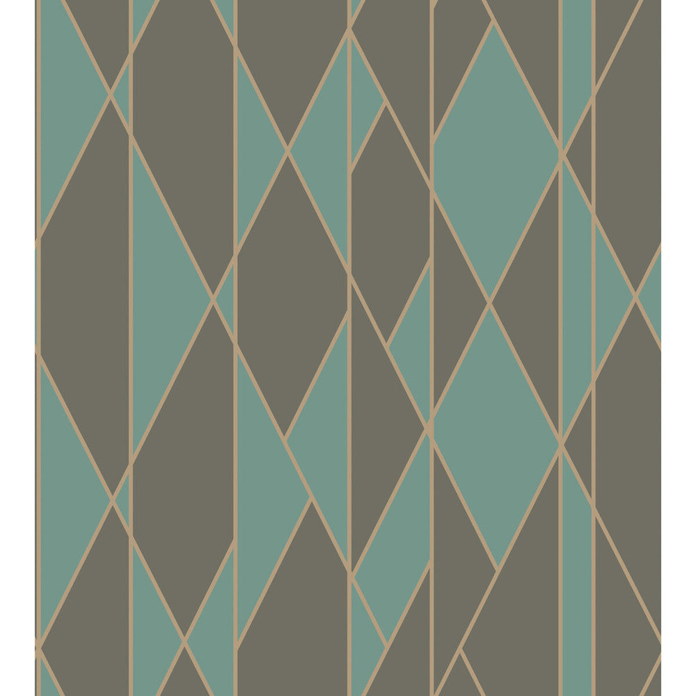 Oblique Teal And Black by Cole & Son Wallcovering Cole & Son Wallcovering Oblique Teal And BlackWallcovering COLE & SON GEOMETRIC II PAPER - 100% United Kingdom </p><p>Repeat: H: , V: 30 27 - Fabric Carolina -