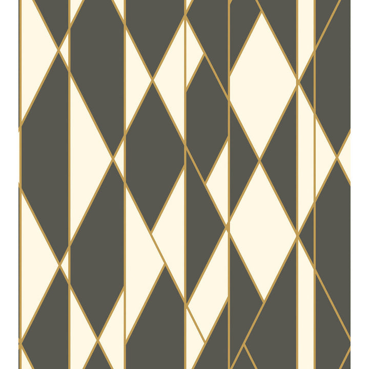 Oblique Black And White by Cole & Son Designer Wallcovering COLE & SON GEOMETRIC II PAPER - 100% United Kingdom Horizontal: and Vertical: 30 27 - Swanky Fabrics -