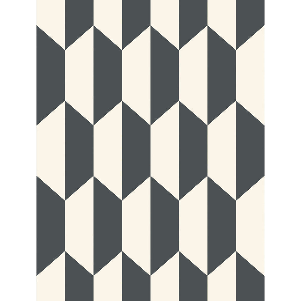 Tile Black And White by Cole & Son Designer Wallcovering COLE & SON GEOMETRIC II PAPER - 100% United Kingdom - Horizontal: - and Vertical: 13.8 21 - Swanky Fabrics -