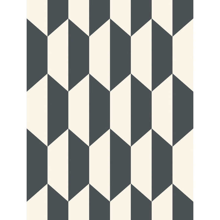 Tile Black And White by Cole & Son Designer Wallcovering COLE & SON GEOMETRIC II PAPER - 100% United Kingdom - Horizontal: - and Vertical: 13.8 21 - Swanky Fabrics -
