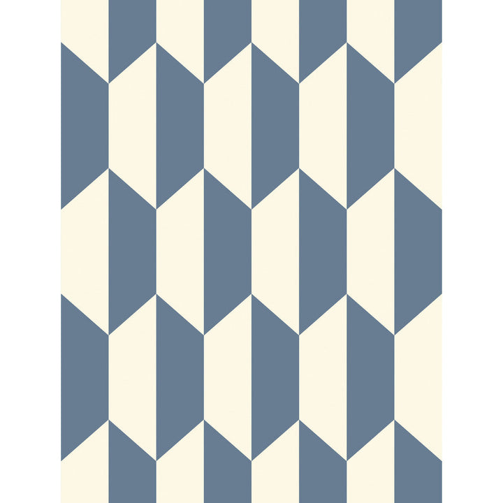Tile Blue And White by Cole & Son Designer Wallcovering COLE & SON GEOMETRIC II PAPER - 100% United Kingdom - Horizontal: - and Vertical: 13.8 21 - Swanky Fabrics -