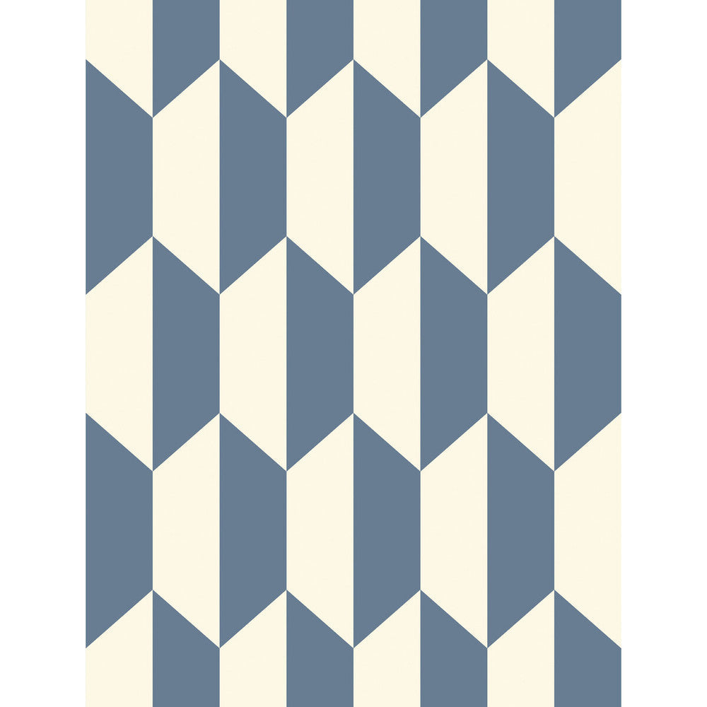 Tile Blue And White by Cole & Son Designer Wallcovering COLE & SON GEOMETRIC II PAPER - 100% United Kingdom Horizontal: and Vertical: 13.8 21 - Swanky Fabrics -