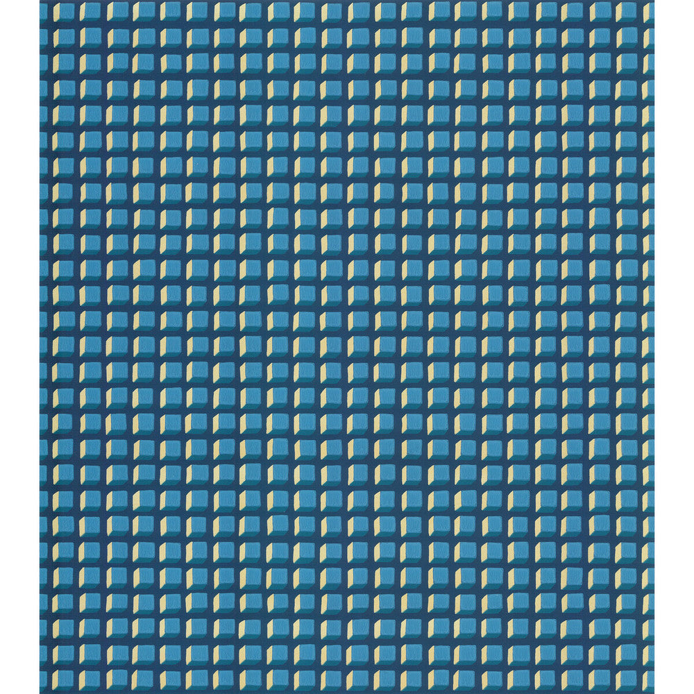 Mosaic Blue And Gold by Cole & Son Designer Wallcovering COLE & SON GEOMETRIC II PAPER - 100% United Kingdom Horizontal: and Vertical: 1 20.5 - Swanky Fabrics -