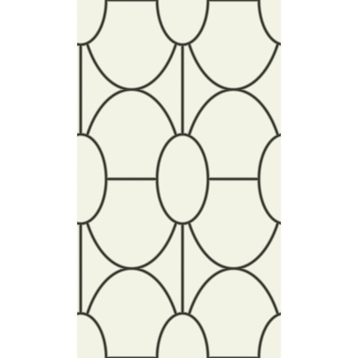 Riviera Black And White by Cole & Son Designer Wallcovering COLE & SON GEOMETRIC II PAPER - 100% United Kingdom Horizontal: and Vertical: 18 20.5 - Swanky Fabrics -
