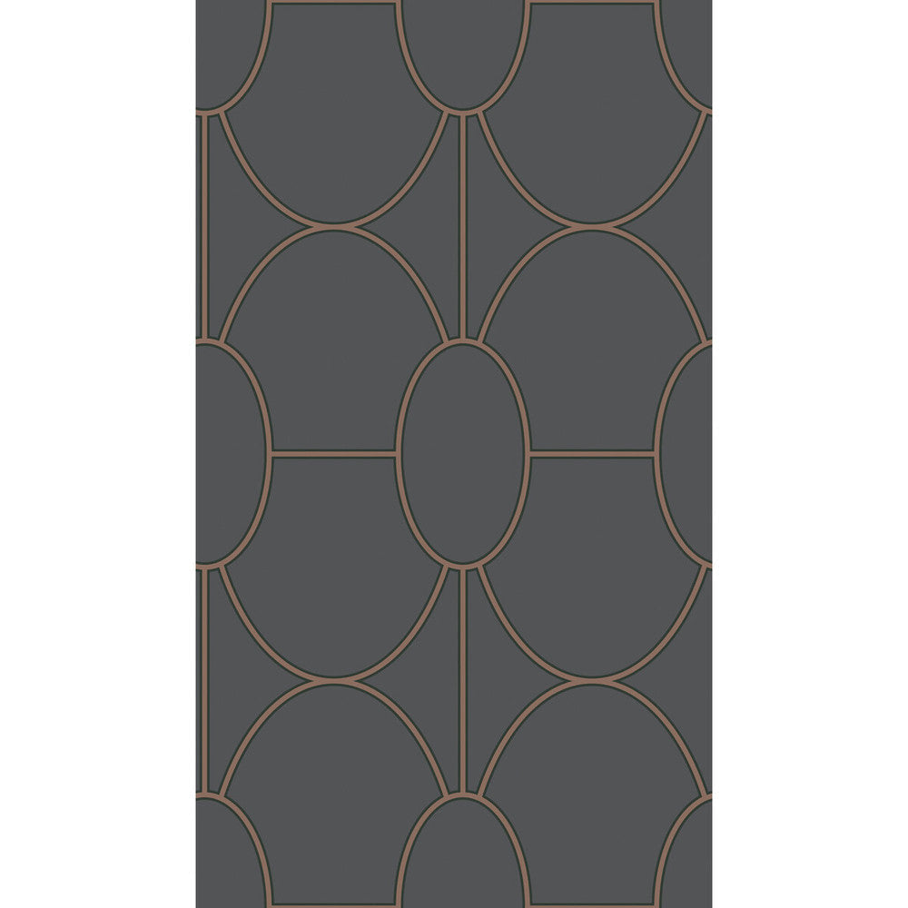 Riviera Charcoal by Cole & Son Designer Wallcovering COLE & SON GEOMETRIC II PAPER - 100% United Kingdom Horizontal: and Vertical: 18 20.5 - Swanky Fabrics -