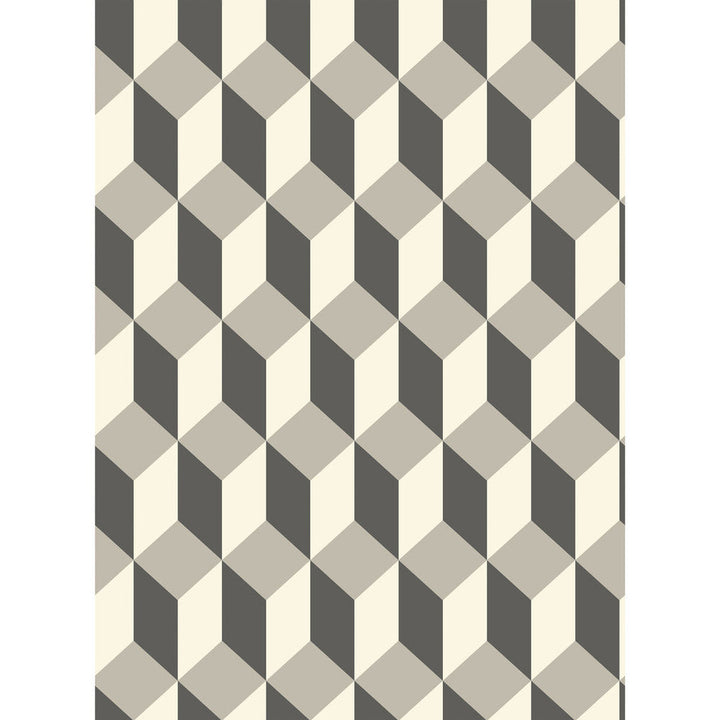Delano Grey And Black by Cole & Son Designer Wallcovering COLE & SON GEOMETRIC II PAPER - 100% United Kingdom - Horizontal: - and Vertical: 9.5 21 - Swanky Fabrics -