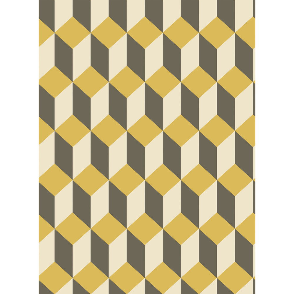 Delano Yellow And Black by Cole & Son Designer Wallcovering COLE & SON GEOMETRIC II PAPER - 100% United Kingdom - Horizontal: - and Vertical: 9.5 21 - Swanky Fabrics -