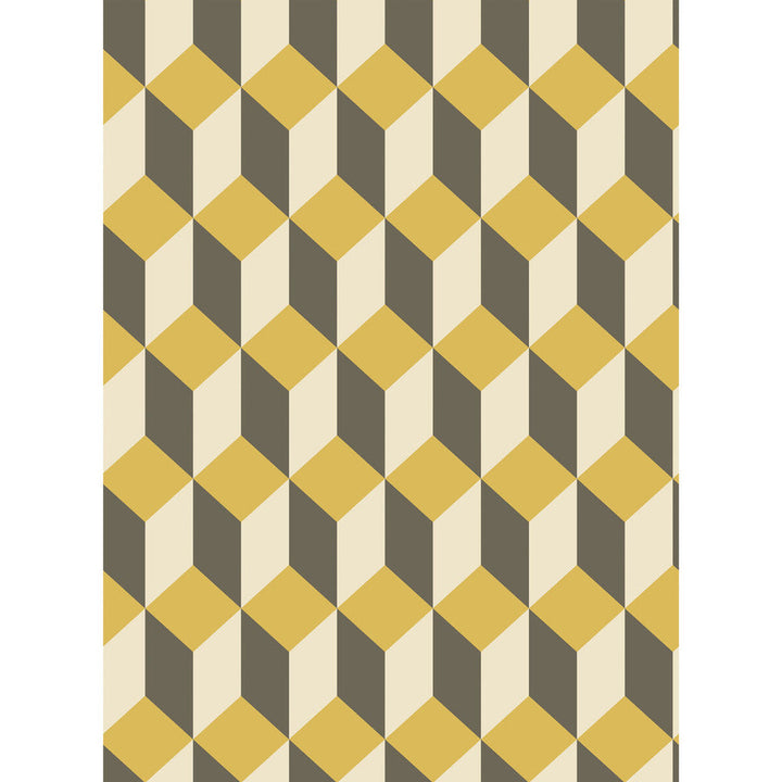 Delano Yellow And Black by Cole & Son Designer Wallcovering COLE & SON GEOMETRIC II PAPER - 100% United Kingdom Horizontal: and Vertical: 9.5 21 - Swanky Fabrics -