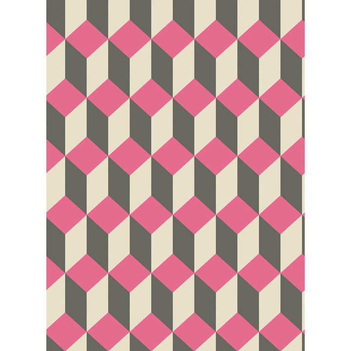 Delano Pink And Black by Cole & Son Designer Wallcovering COLE & SON GEOMETRIC II PAPER - 100% United Kingdom - Horizontal: - and Vertical: 9.5 21 - Swanky Fabrics -