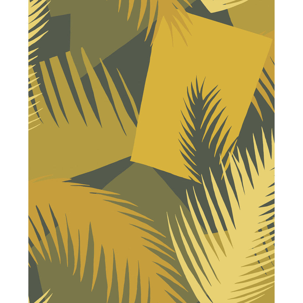 Deco Palm Yellow by Cole & Son Designer Wallcovering COLE & SON GEOMETRIC II PAPER - 100% United Kingdom Horizontal: and Vertical: 25.2 20.5 - Swanky Fabrics -