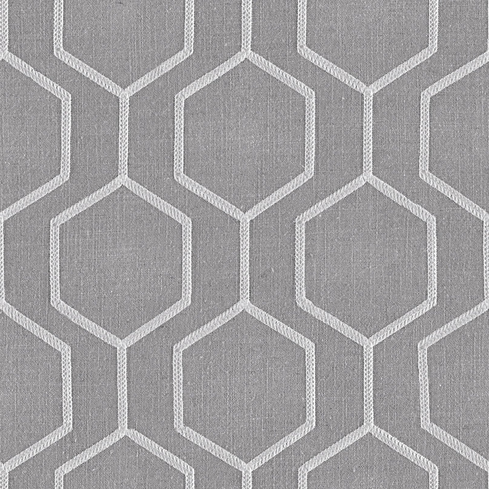 Socrates Hexagono Chinchilla by Europatex Designer Fabric Socrates 20% Linen, 45% Viscose, 35% Polyester 7.8" H, 7.8" V 56.00 inches - Swanky Fabrics -