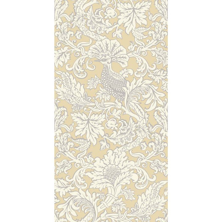 Balabina Vintage Yellow by Cole & Son Designer Wallcovering COLE & SON MARIINSKY DAMASK PAPER - 100% United Kingdom Horizontal: and Vertical: 40 20.5 - Swanky Fabrics -