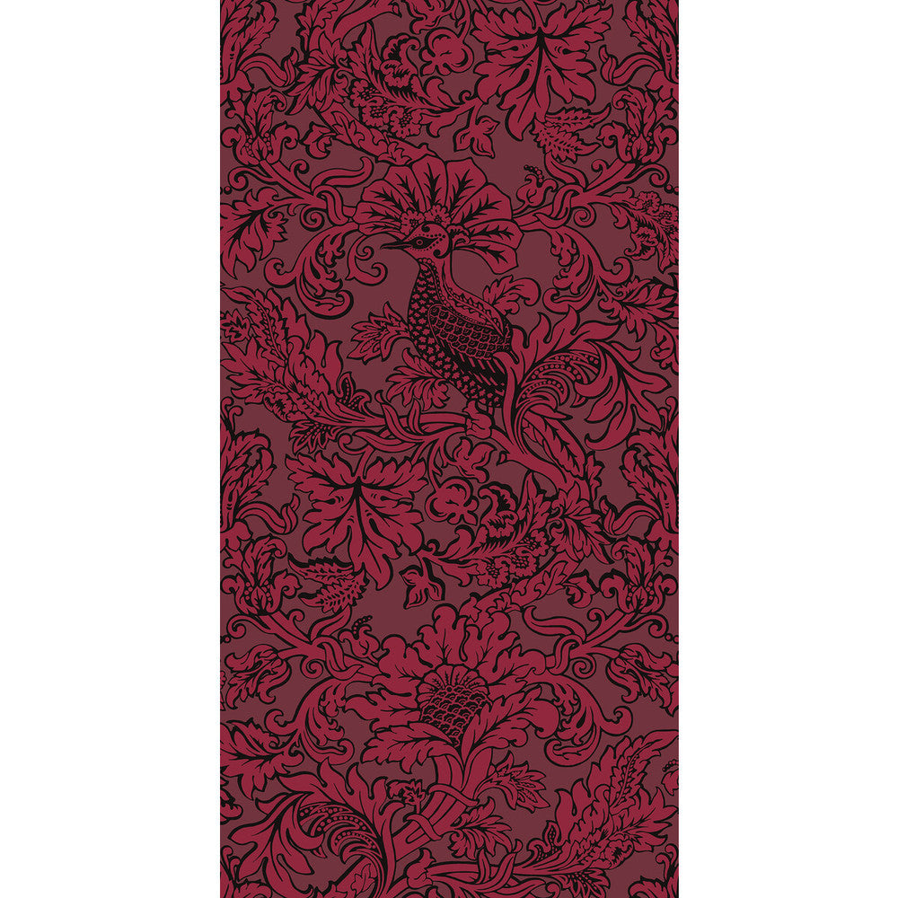 Balabina Velvet Red by Cole & Son Designer Wallcovering COLE & SON MARIINSKY DAMASK PAPER - 100% United Kingdom - Horizontal: - and Vertical: 40 20.5 - Swanky Fabrics -