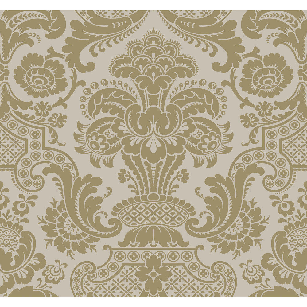 Carmen Cs Linen by Cole & Son Designer Wallcovering COLE & SON MARIINSKY DAMASK PAPER - 100% United Kingdom Horizontal: and Vertical: 25.25 27 - Swanky Fabrics -