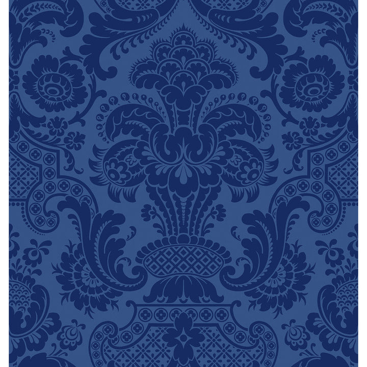 Petrouchka Blue by Cole & Son Designer Wallcovering COLE & SON MARIINSKY DAMASK PAPER - 100% United Kingdom Horizontal: and Vertical: 28.25 27 - Swanky Fabrics -