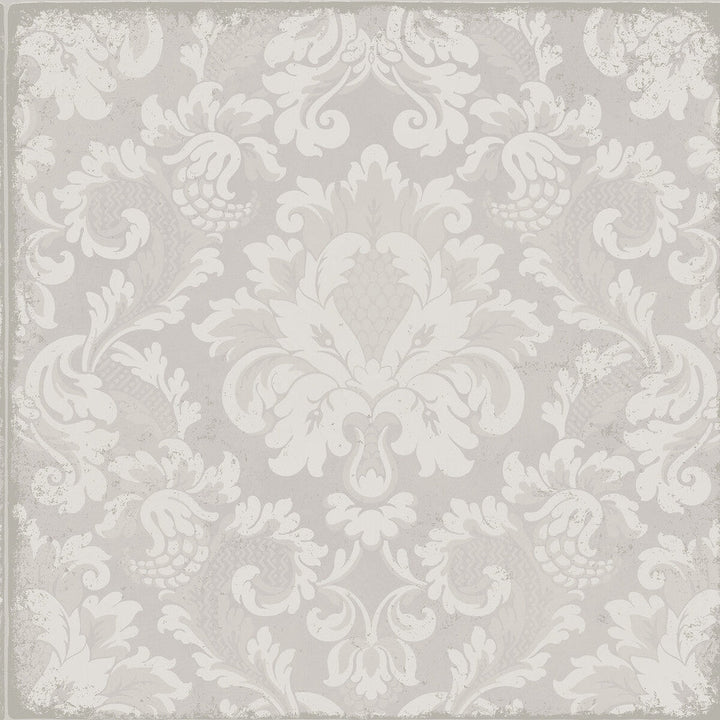 Stravinsky White by Cole & Son Designer Wallcovering COLE & SON MARIINSKY DAMASK PAPER - 100% United Kingdom Horizontal: and Vertical: 20.5 20.5 - Swanky Fabrics -