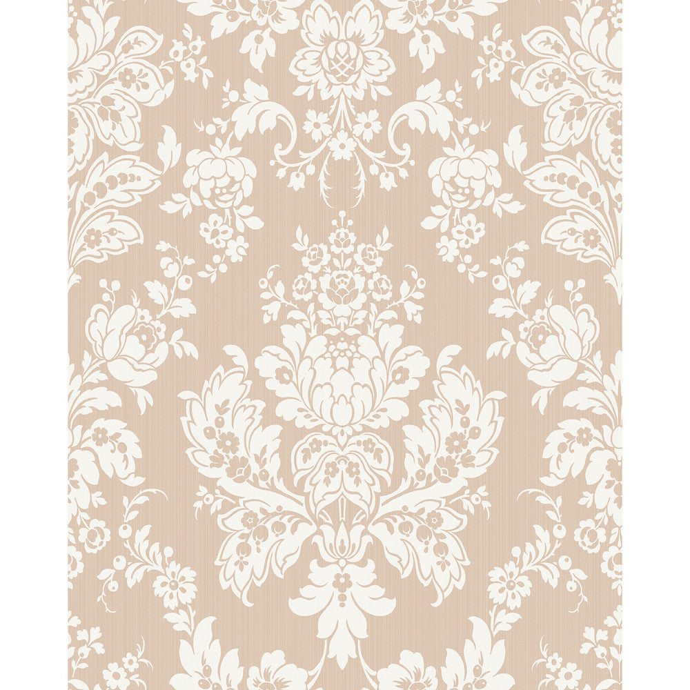 Giselle Shell Pink by Cole & Son Designer Wallcovering COLE & SON MARIINSKY DAMASK PAPER - 100% United Kingdom Horizontal: and Vertical: 25.25 20.5 - Swanky Fabrics -