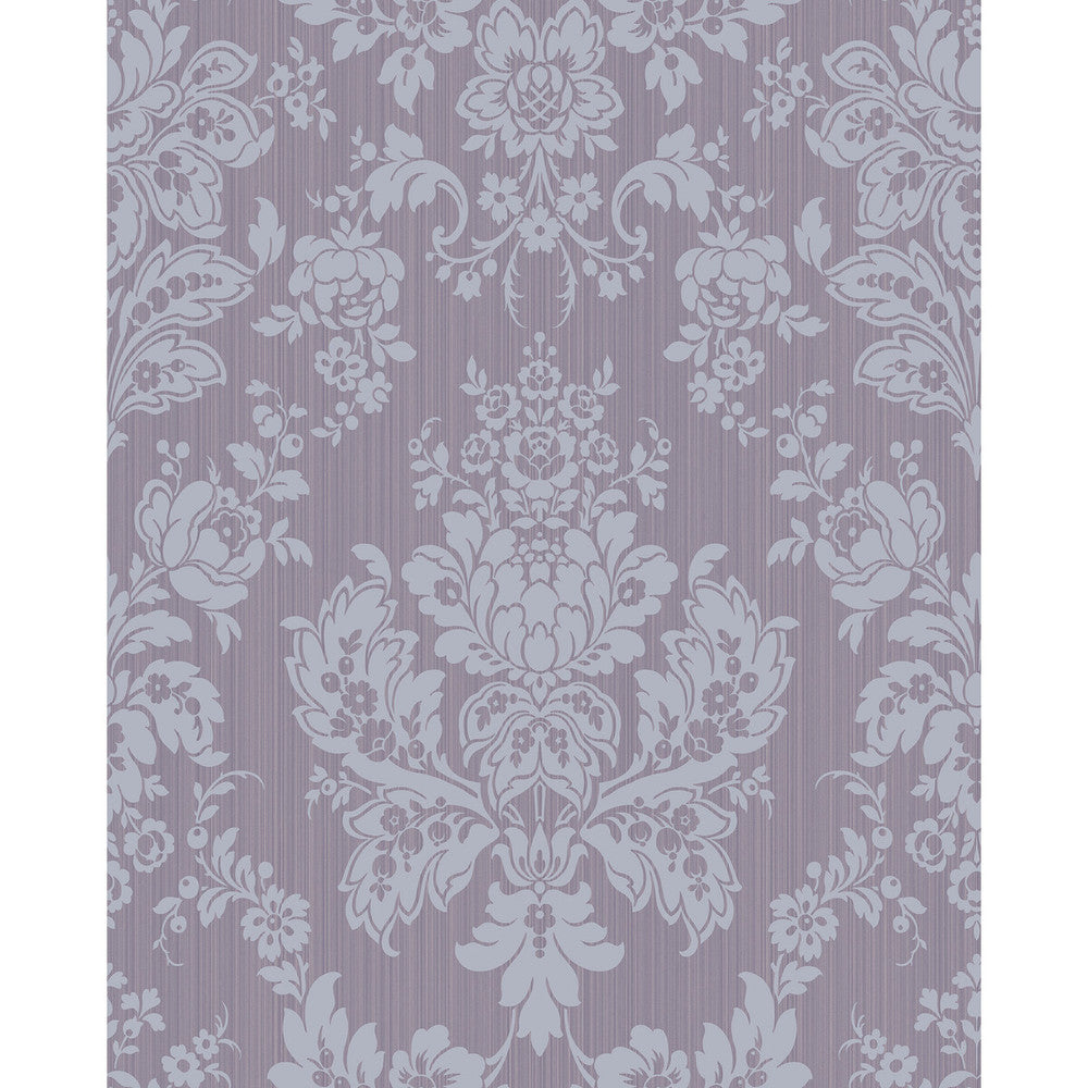 Giselle Plum by Cole & Son Designer Wallcovering COLE & SON MARIINSKY DAMASK PAPER - 100% United Kingdom - Horizontal: - and Vertical: 25.25 20.5 - Swanky Fabrics -