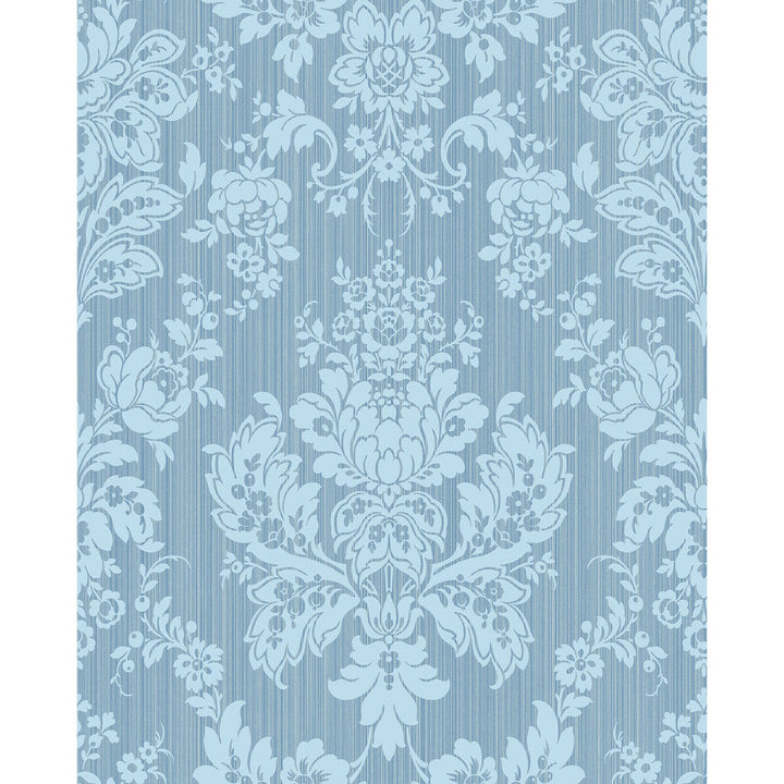 Giselle Blue by Cole & Son Designer Wallcovering COLE & SON MARIINSKY DAMASK PAPER - 100% United Kingdom Horizontal: and Vertical: 25.25 20.5 - Swanky Fabrics -