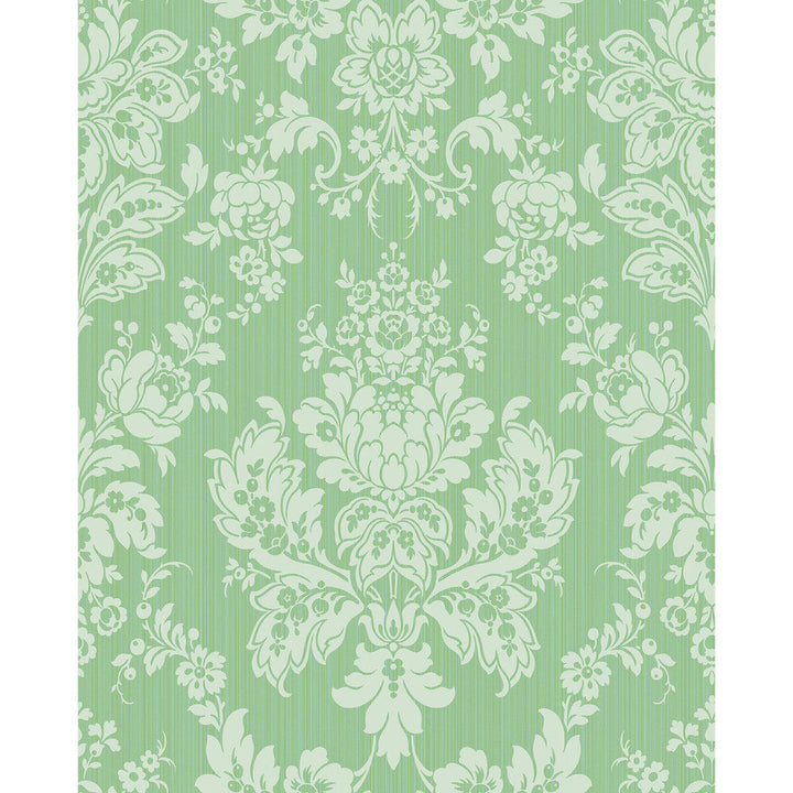Giselle Leaf Green by Cole & Son Designer Wallcovering COLE & SON MARIINSKY DAMASK PAPER - 100% United Kingdom Horizontal: and Vertical: 25.25 20.5 - Swanky Fabrics -