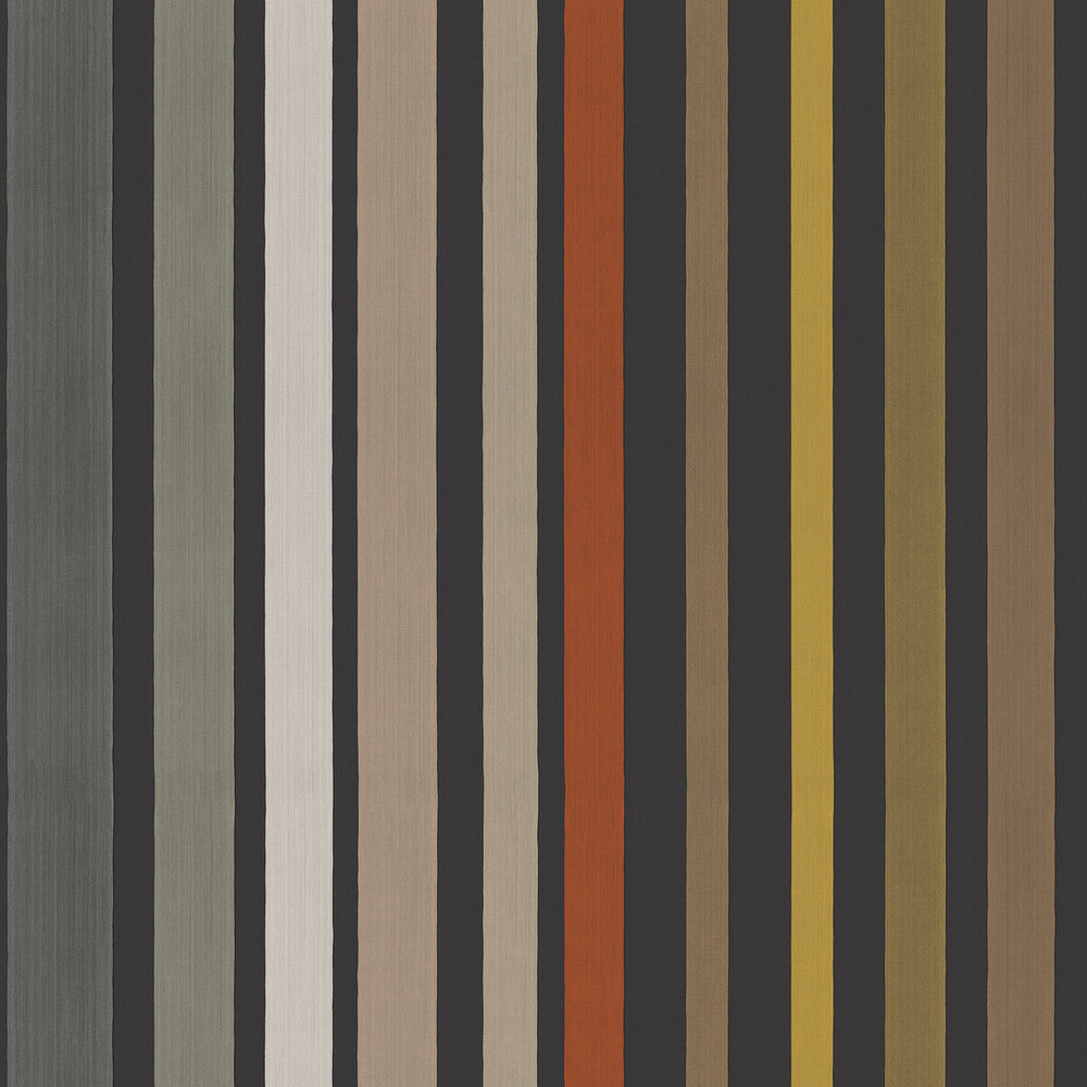 Carousel Stripe Charcoal by Cole & Son Designer Wallcovering COLE & SON MARIINSKY DAMASK PAPER - 100% United Kingdom Horizontal: and Vertical: 0 20.5 - Swanky Fabrics -