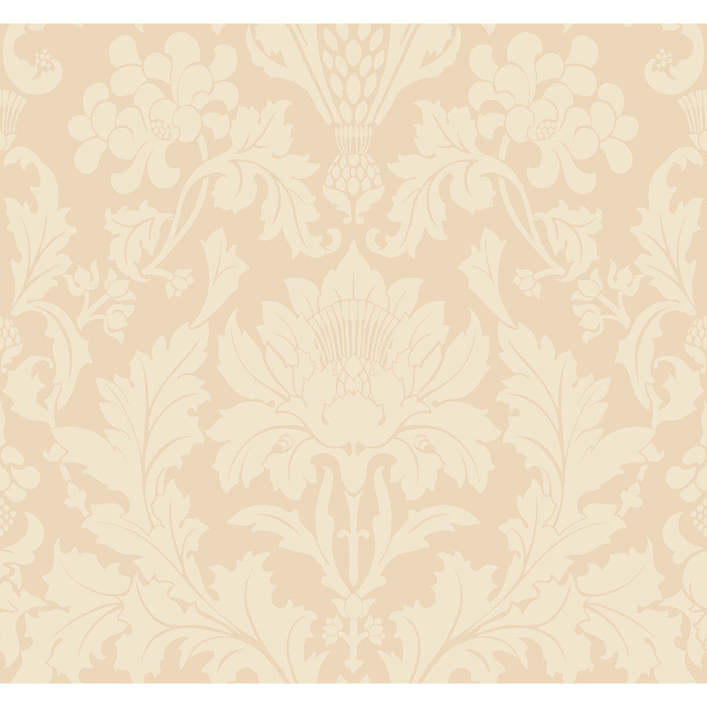 Fonteyn Buff by Cole & Son Designer Wallcovering COLE & SON MARIINSKY DAMASK PAPER - 100% United Kingdom - Horizontal: - and Vertical: 25.25 27 - Swanky Fabrics -