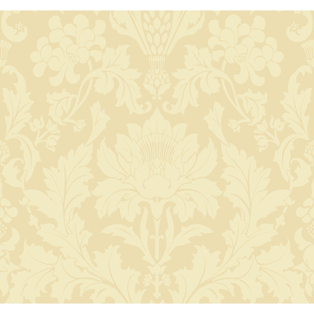Fonteyn Vintage Yellow by Cole & Son Designer Wallcovering COLE & SON MARIINSKY DAMASK PAPER - 100% United Kingdom - Horizontal: - and Vertical: 25.25 27 - Swanky Fabrics -