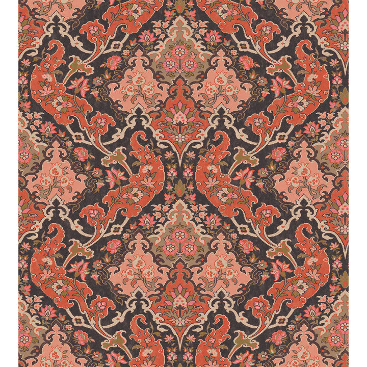 Pushkin Coral by Cole & Son Designer Wallcovering COLE & SON MARIINSKY DAMASK PAPER - 100% United Kingdom Horizontal: and Vertical: 15 27 - Swanky Fabrics -