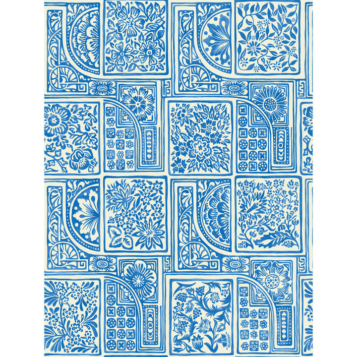 Bellini Blue & White by Cole & Son Designer Wallcovering COLE & SON MARIINSKY DAMASK PAPER - 100% United Kingdom - Horizontal: - and Vertical: 27.5 20.5 - Swanky Fabrics -