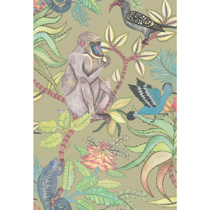 Savuti Khaki Multi by Cole & Son Designer Wallcovering COLE & SON ARDMORE PAPER - 100% United Kingdom - Horizontal: 20.5 and Vertical: 30 20.5 - Swanky Fabrics -